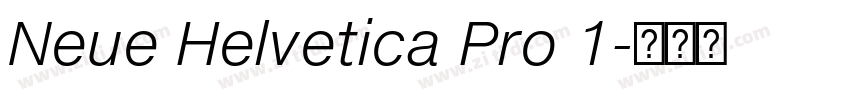 Neue Helvetica Pro 1字体转换